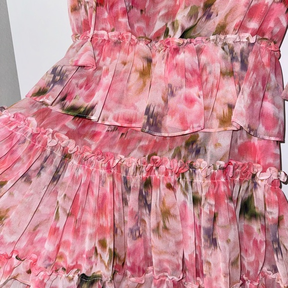 MISA Los Angeles Watercolor Print Dress - Picture 2 of 3